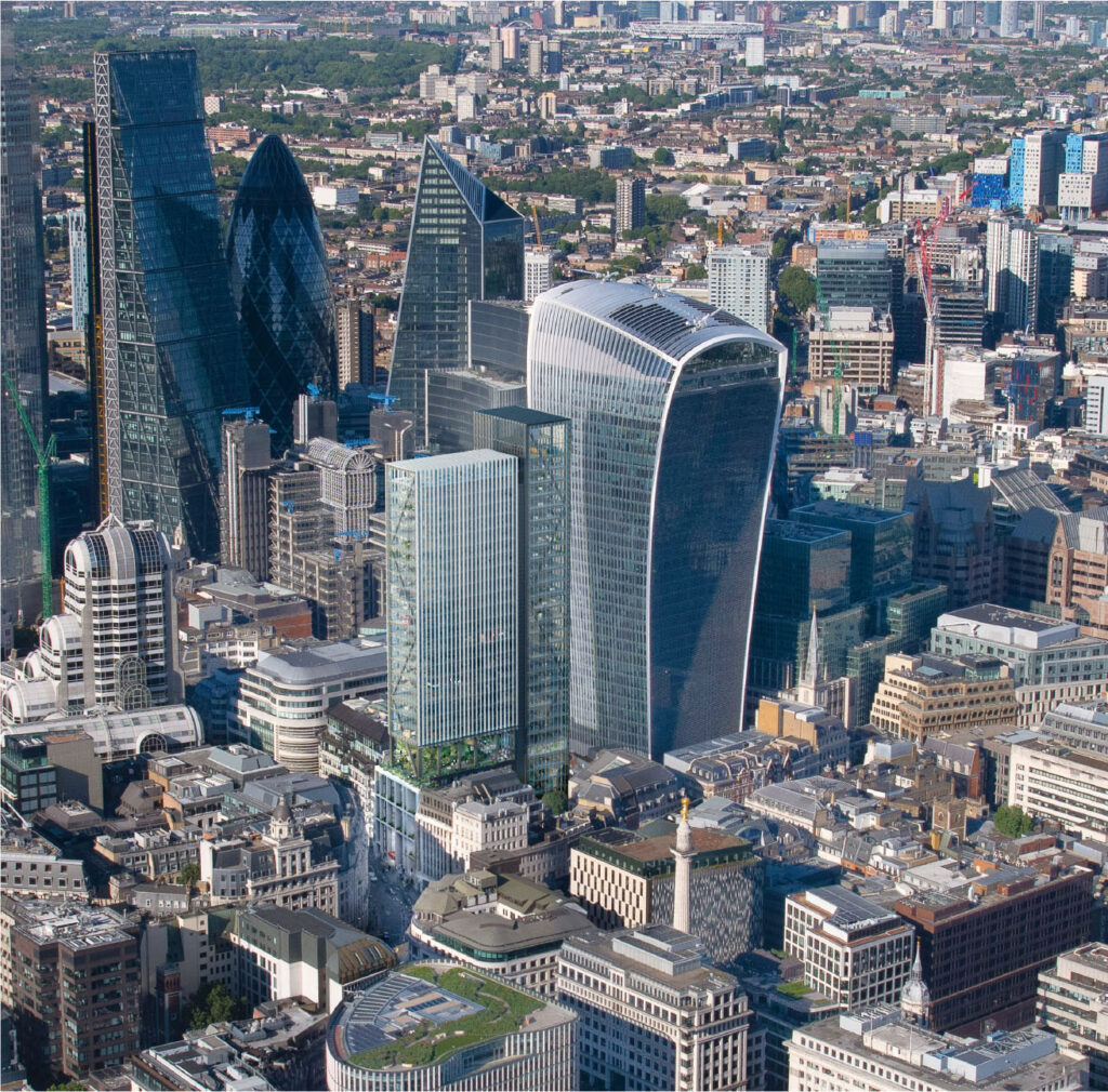 View of proposed 55 Gracechurch Street from south west